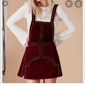 FOR LOVE & LEMONS Jameson Suede overall Dress